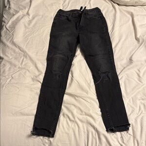 Divided Distressed Black Skinny Jeans